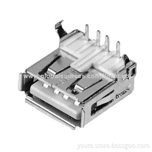 Micro/4-pin USB Connector USB-4AR, 30V AC/DC Rated Voltage, 1.0A AC/DC Rated Current